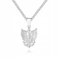 Biżuteria dla dzieci - 925 SREBRNY ŁAŃCUSZEK 50cm ORZEŁEK DEDYKACJA P3Z55 - miniaturka - grafika 1