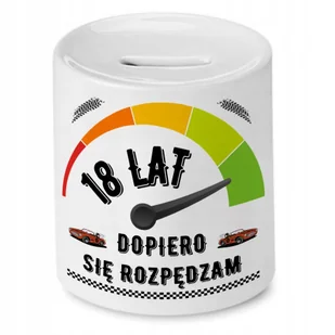 Skarbonka na Urodziny 18 18te 18-te na Prezent z Nadrukiem ze Zdjęciem - Skarbonki Skarbonka na Urodziny 18 18te 18-te na Prezent z Nadrukiem ze Zdjęciem - Skarbonki - miniaturka - grafika 1