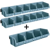 Pojemniki przemysłowe - Artplast Stalowe listwy z pojemnikami z tworzywa sztucznego 2+1 Gratis 158134 - miniaturka - grafika 1