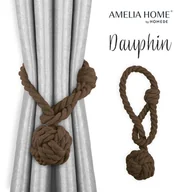 Akcesoria do wystroju okien - Ameliahome Upinacze Do Zasłon Dauphin 2 Szt Brązowe - miniaturka - grafika 1