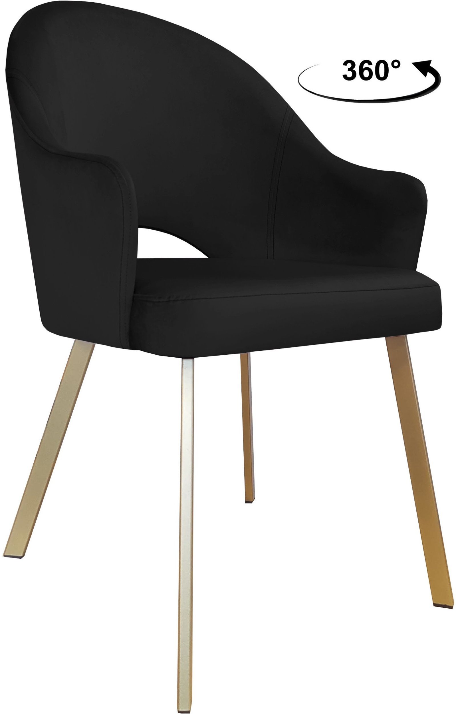 Krzesło obrotowe Velvet podstawa Profil złota MG19