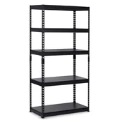 Regały biurowe - Regał metalowy, magazynowy, 90x45x183 cm, czarny - miniaturka - grafika 1