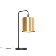 Lampy stojące - QAZQA Nowoczesna lampa stołowa czarna ze złotem - Lofty - miniaturka - grafika 1