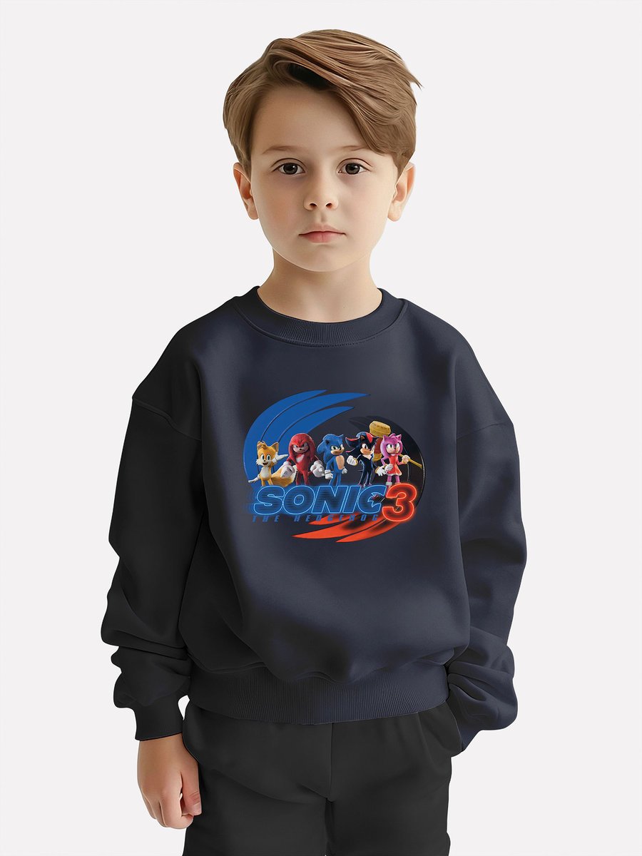 BLUZA DZIECIĘCA SONIC 3 122-128 MŁODZIEŻOWA WZORY PREZENT JAKOŚĆ