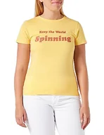 Koszulki i topy damskie - Q/S by s.Oliver T-shirt damski, krótki rękaw, żółty, XS - miniaturka - grafika 1