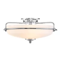 Lampy sufitowe - Plafon szklany Griffin  QZ-GRIFFIN-F-PC Quoizel do salonu przezroczysty chrom - miniaturka - grafika 1