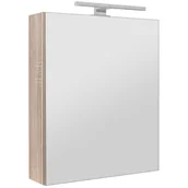 Szafki łazienkowe - Szafka łazienkowa z lustrem oświetleniem lampką led lustrzana wisząca 50 cm - miniaturka - grafika 1