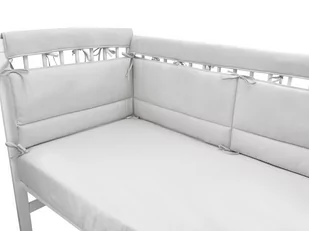 OCHRANIACZ / OSŁONKA NA BARIERKĘ DO ŁÓŻECZKA 120X20 CM BAWEŁNA 100% ROYAL SZARY - Ochraniacze do łóżeczka - miniaturka - grafika 1