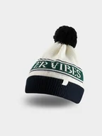 Czapki dla dzieci - 4F Czapka zimowa z pomponem chłopięca - granatowa Uniwersalny - miniaturka - grafika 1