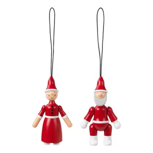 Zestaw 2 drewnianych wiszących dekoracji świątecznych Kähler Design - Ozdoby bożonarodzeniowe - miniaturka - grafika 1