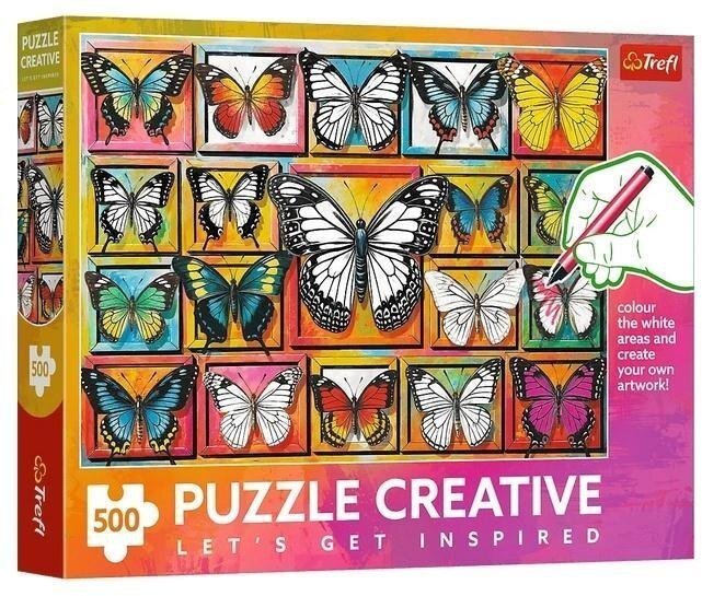 Trefl PUZZLE 500EL TREFL CREATIVE KOLEKCJA MOTYLI PUD8