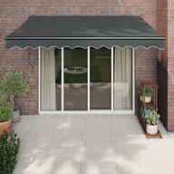 Markizy - vidaXL Zwijana markiza, antracytowa, 3x2,5 m, tkanina i aluminium - miniaturka - grafika 1