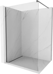 Mexen Kioto ścianka prysznicowa Walk-in 105 x 200 cm, transparent 8 mm, gun gray szczotkowany - 800-105-101-66-00 - Ścianki i drzwi prysznicowe - miniaturka - grafika 1