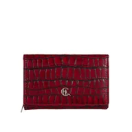 Portfele - Czerwony Portfel Damski croco Canaletto – Skóra Naturalna PD1225cs96 RFID - miniaturka - grafika 1