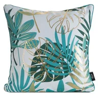 Poszewki na poduszki - Poszewka dekoracyjna MALTA zielono-złoty 45 x 45 cm - miniaturka - grafika 1