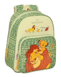 Safta MUFASA Plecak szkolny dla dzieci, idealny dla dzieci w różnym wieku, wygodny i wszechstronny, jakość i wytrzymałość, 27 x 10 x 33 cm, zielony/beżowy, zielony/beżowy, Estándar, Casual - Plecaki szkolne i tornistry - miniaturka - grafika 1