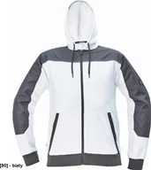 Odzież robocza - CERVA CREMORNE bluza - męska bluza z suwakiem, kaptur, 55% bawełna, 45% poliester - biały 4XL - miniaturka - grafika 1