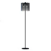 Lampy stojące - Stojąca lampa podłogowa Nira ML3523-3-EBCN Zumaline szkło przydymiony czarny - miniaturka - grafika 1
