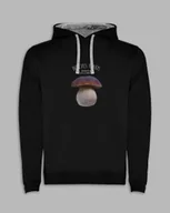 Bluzy męskie - BLUZA Z KAPTUREM - BOROWIK Czarny XL - miniaturka - grafika 1