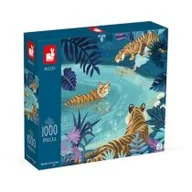 Puzzle - Janod Puzzle 1000 szt księżycowe światło tygrys odpowiedni dla dorosłych nastolatek dzieci produkcja europejska i certyfikowana FSC-od 9 lat, J02511, Multicolor J02511 - miniaturka - grafika 1