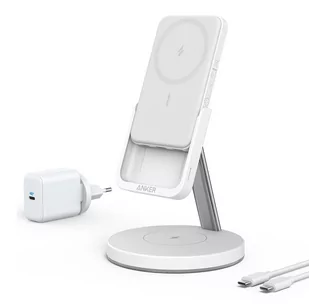 Anker Bezprzewodowa ładowarka PowerWave Mag-Go 2-in-1 Stand 5K B25A7321 - Ładowarki do telefonów - miniaturka - grafika 1