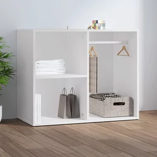 Szafka, biała, 80x40x65 cm, materiał drewnopochodny - Szafki biurowe - miniaturka - grafika 1