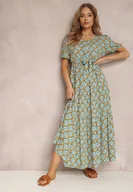 Sukienki - Miętowa Sukienka Amarhotis - Renee - miniaturka - grafika 1