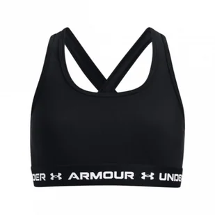 Dziewczęcy biustonosz treningowy UNDER ARMOUR Crossback Mid Solid - czarny - Biustonosze - miniaturka - grafika 1