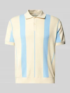 Koszulka polo o kroju relaxed fit z prążkowanymi wykończeniami model ‘AMAL’ - Koszulki męskie - miniaturka - grafika 1