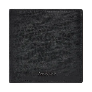 Duży Portfel Męski Calvin Klein Saffiano Ew Slim Trifold W Card LV04D1075G Czarny - Portfele - miniaturka - grafika 1