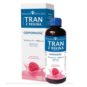 Witaminy i minerały - Domowa Apteczka Tran z rekina o smaku malinowym 250 ml - miniaturka - grafika 1
