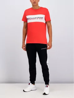 Koszulki sportowe męskie - T-Shirt Logo S20S200082 Różowy Regular Fit - Tommy Sport - grafika 1