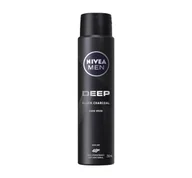 Dezodoranty i antyperspiranty męskie - Nivea Men Deo Spray 250ML Deep Black Charcoal - miniaturka - grafika 1