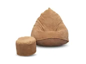 Pufy i podnóżki - Pufa sako XXXXL worek + gratis sztruksowa biszkoptowa - miniaturka - grafika 1