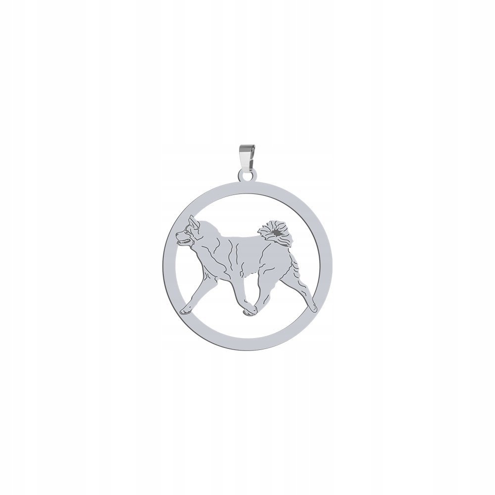 Zawieszka Srebrna Akita Japońska 925 Biżuteria Prezent GRAWER GRATIS