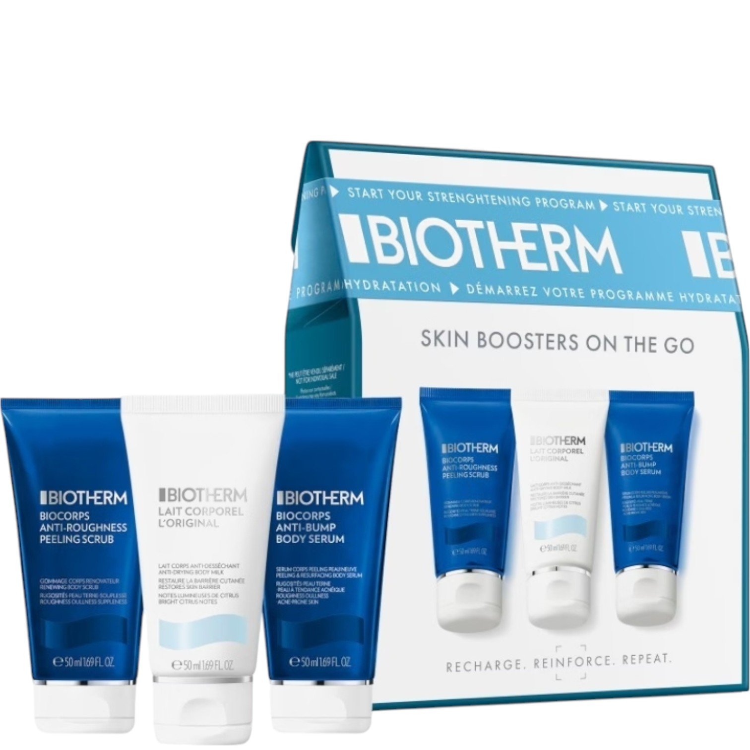 Biotherm Zestaw Biocorps Trio: Balsam do ciała + Serum + Peeling