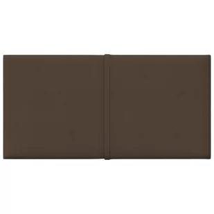 Panele ścienne, 12 szt., brązowe, 30x15 cm, tkanina, 0,54 m² - Panele ścienne i boazeria - miniaturka - grafika 4