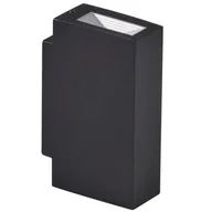 Lampy ogrodowe - Orlean LED kinkiet elewacyjny ścienny 2-punktowy czarny - miniaturka - grafika 1