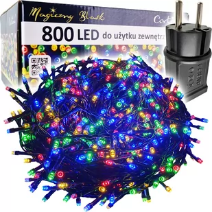 LAMPKI CHOINKOWE 800 LED zewnętrzne CHOINKA 40M - Oświetlenie świąteczne LAMPKI CHOINKOWE 800 LED zewnętrzne CHOINKA 40M - Oświetlenie świąteczne - miniaturka - grafika 1