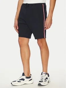 Tommy Hilfiger Szorty materiałowe Global Stripe MW0MW39255 Granatowy Regular Fit - Spodenki męskie - miniaturka - grafika 1