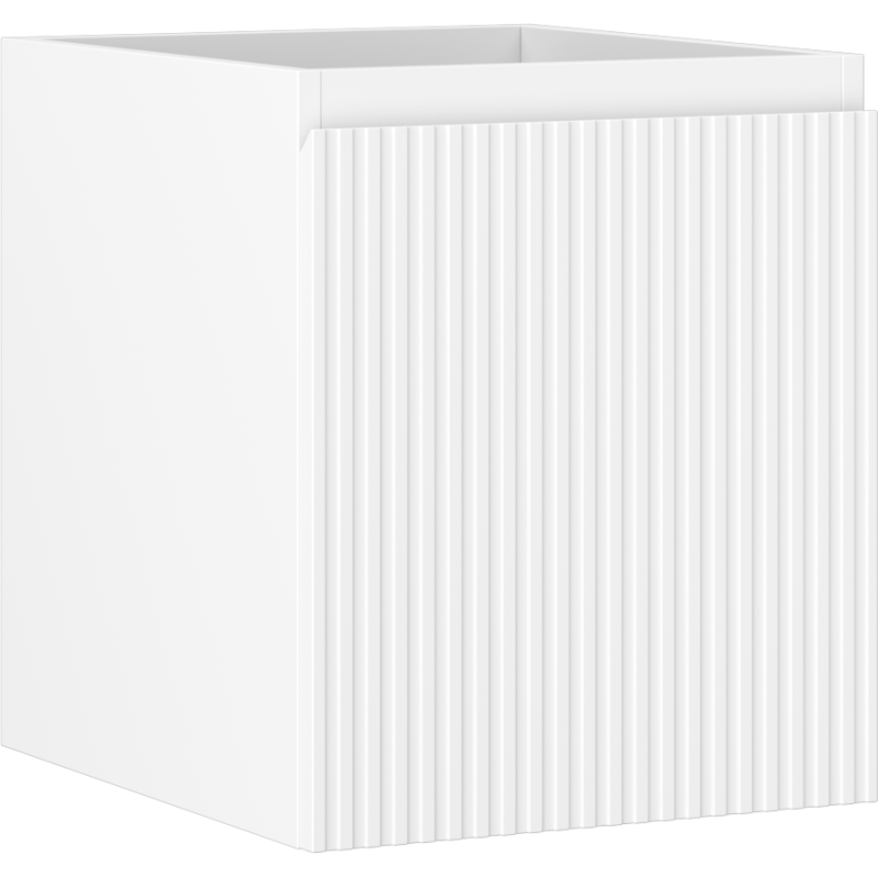 Mexen Rivel szafka łazienkowa podumywalkowa 40 cm, 1 szuflada, ryflowana , biała mat - 91A20-04047-1-BF01