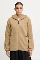 Bluzy damskie - Haglöfs bluza polarowa Funäs damska kolor zielony z kapturem gładka 607818 - miniaturka - grafika 1