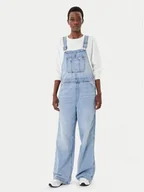 Spodnie damskie - G-Star Raw Ogrodniczki D24398-D536 Niebieski Straight Fit - miniaturka - grafika 1