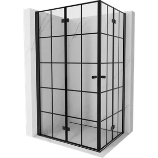 Mexen Mist-F Duo kabina prysznicowa składana 120 x 100 cm, czarna kratka, czarna - 8A6-120L-100P-70-77 - Kabiny prysznicowe - miniaturka - grafika 1