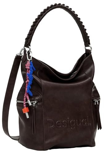 Desigual Back_Half, Accessories PU Backpack Big Women, Medium, Brązowy brązowy, M
