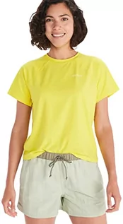 Koszulki i topy damskie - Marmot Damska koszulka funkcyjna Wm's Windridge SS, oddychająca koszulka funkcyjna z krótkim rękawem, szybkoschnąca koszulka do fitnessu, Yellow Blaze, XS - grafika 1