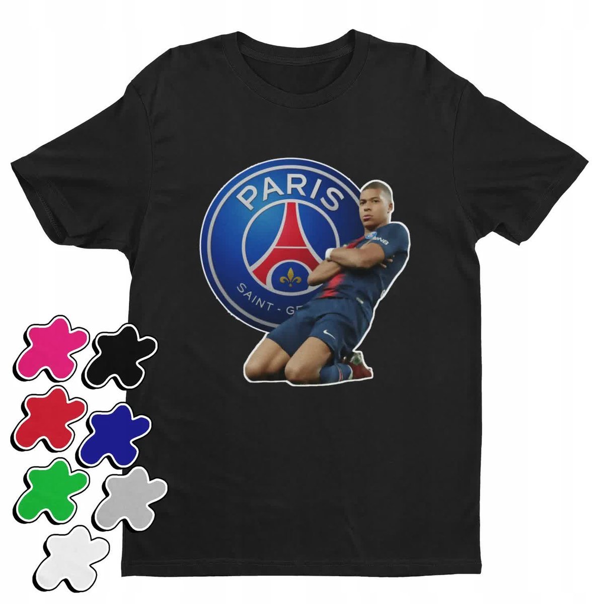 Koszulka Dziecięca Z Nadrukiem Psg Kylian Mbpappe Neymar Messi -L 146-158