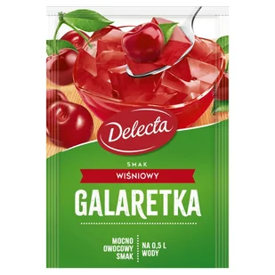 Delecta Galaretka smak wiśniowy 70 g - Galaretki - miniaturka - grafika 1