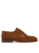 Półbuty męskie - Tommy Hilfiger Półbuty Hilfiger Thunit Suede M Toe Shoe FM0FM05468 Brązowy - miniaturka - grafika 1