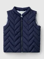 Bluzy i sweterki niemowlęce - Benetton Kamizelka pikowana w kolorze granatowym - miniaturka - grafika 1